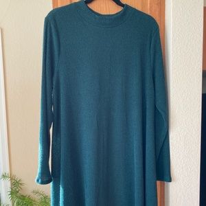Forest green long sleeve Aline dress
